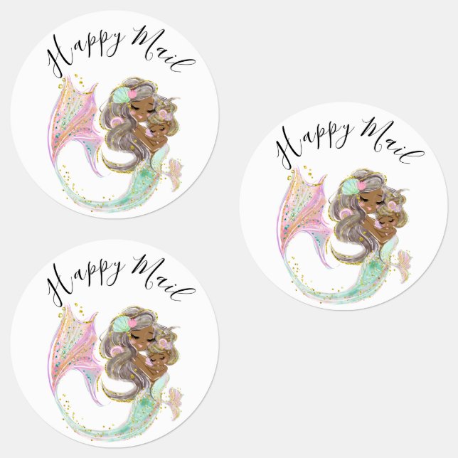 Nautisk sjöjungfru Baby Shower Klistermärke (Grupp)