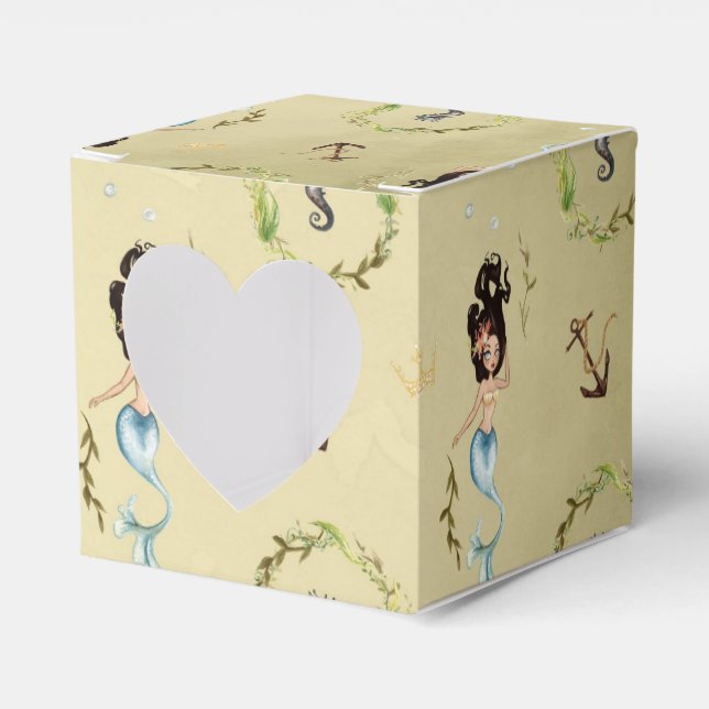 Nautisk Sjöjungfru för vattenfärg Presentaskar (Framsidan Sidan)