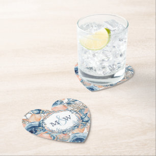 Nautisk Snäcka och Ro vid Bröllop vid Östersjön. Underlägg Papper