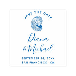 Nautisk Snäcka SPARAR DATKalligrafin Självfärgande Stämpel