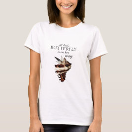 Nautisk snäcka under havsbottnen öknar chic-fjäril t shirt