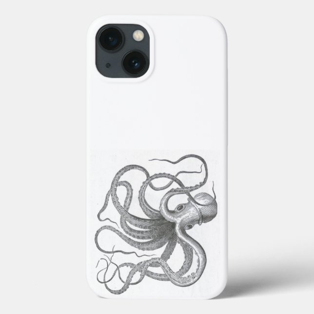 Nautisk steampunk octopus Vintage kraken teckning (Baksida)