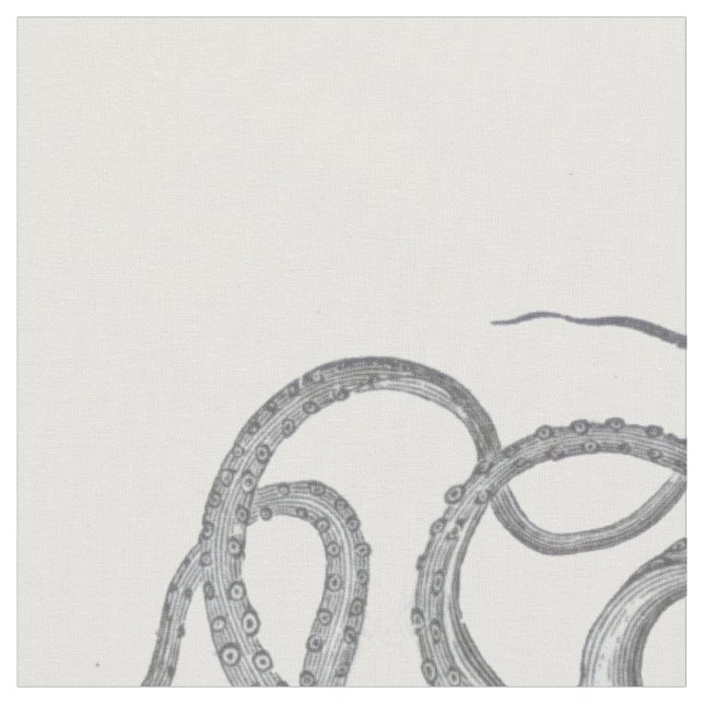 Nautisk steampunkbläckfiskvintage kraken tyg (Närbild)