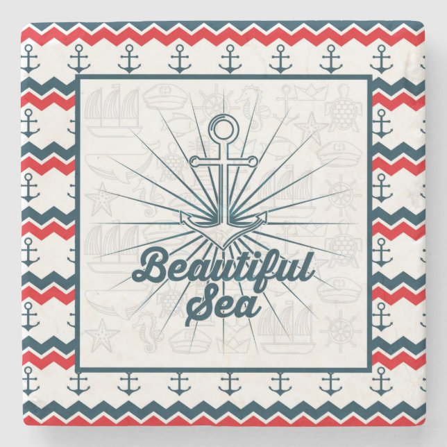 Nautisk Stenunderlägg (Framsidan)