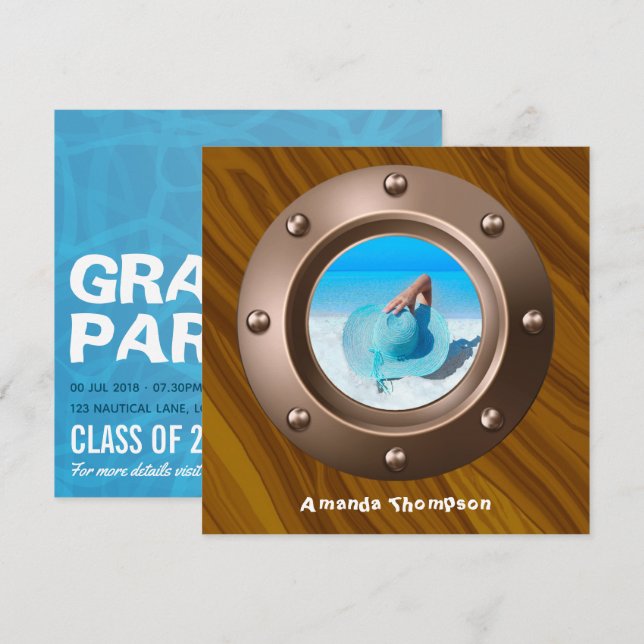 Nautisk Studentfest Inbjudningar (Fram/baksida)