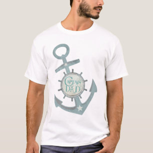 Nautisk T-tröja för kaptenpappafars dag T Shirt