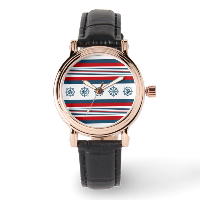 Nautisk tematisk design armbandsur (Framsida)