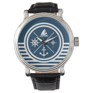Nautisk tematisk design armbandsur