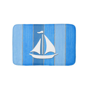 Nautisk tematisk design badrumsmatta