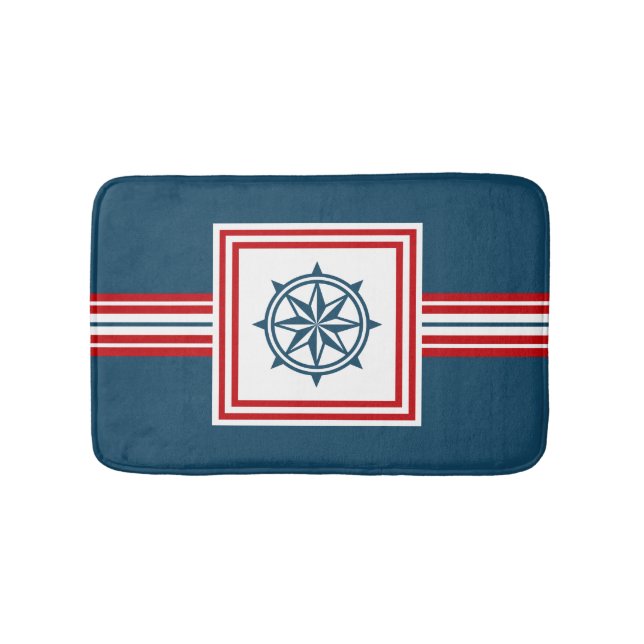 Nautisk tematisk design badrumsmatta (Framsidan)