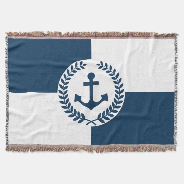 Nautisk tematisk design filt (Framsidan)