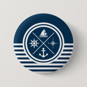 Nautisk tematisk design knapp