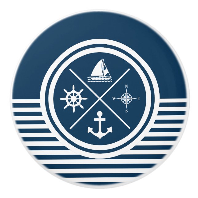 Nautisk tematisk design knopp (Framsidan)