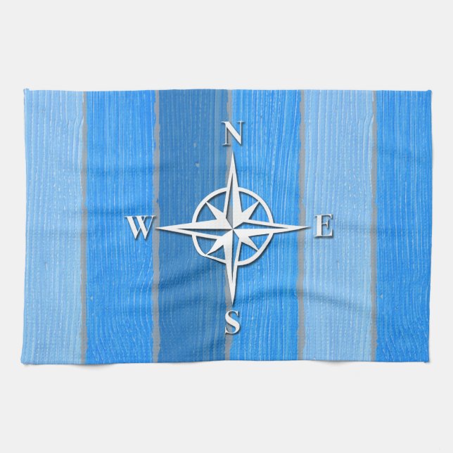 Nautisk tematisk design kökshandduk (Horisontell)