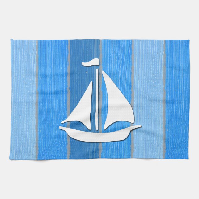 Nautisk tematisk design kökshandduk (Horisontell)