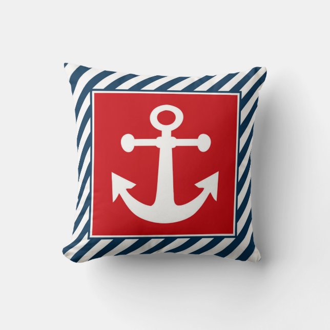 Nautisk tematisk design kudde (Framsida)