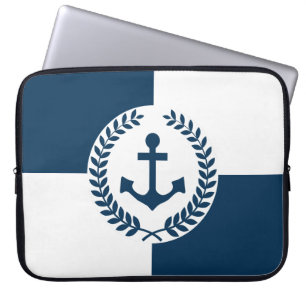 Nautisk tematisk design laptop fodral