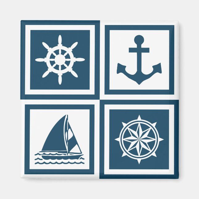 Nautisk tematisk design magnet (Framsidan)