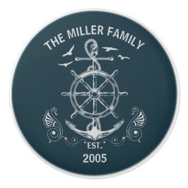 Nautisk tematisk design med havsmiljö knopp