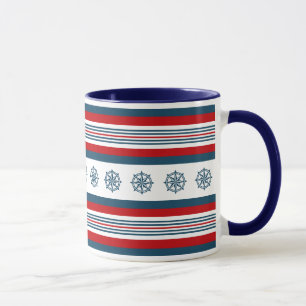 Nautisk tematisk design mugg