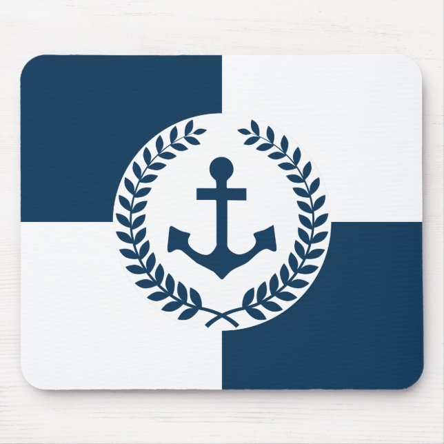 Nautisk tematisk design musmatta (Framsidan)
