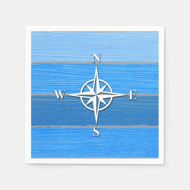 Nautisk tematisk design pappersservett (Framsidan)