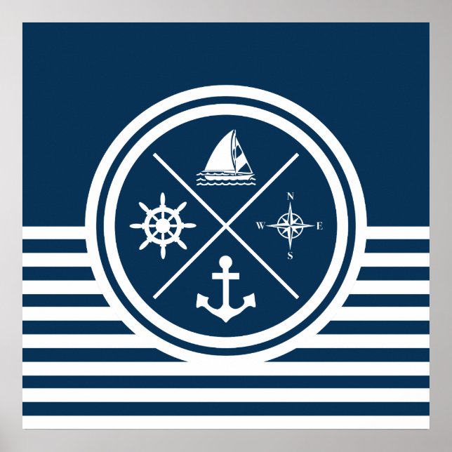 Nautisk tematisk design poster (Framsidan)