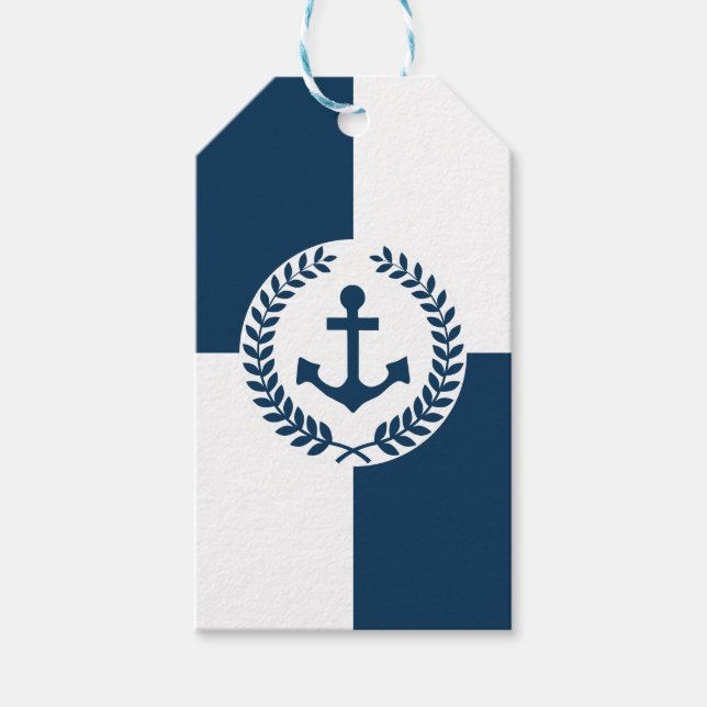 Nautisk tematisk design presentetikett (Framsidan)