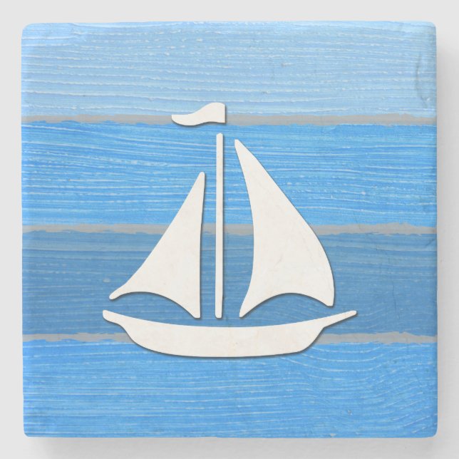 Nautisk tematisk design stenunderlägg (Framsidan)
