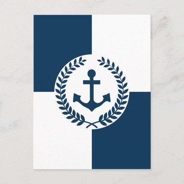 Nautisk tematisk design vykort (Framsida)