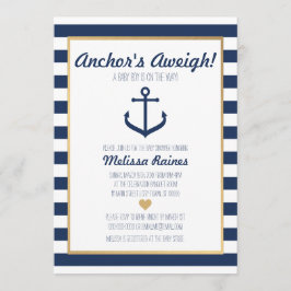 Nautisk tematisk inbjudan till babyduschar - Ancho