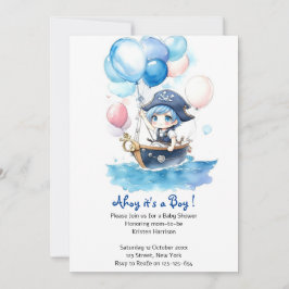 Nautisk terminologi: Boy Baby Shower Inbjudningar