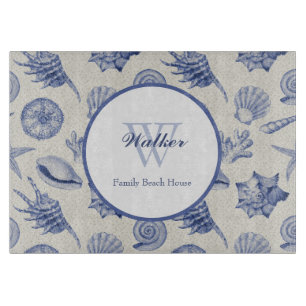 Nautisk Thame Blue Seashell-Anpassningsbar