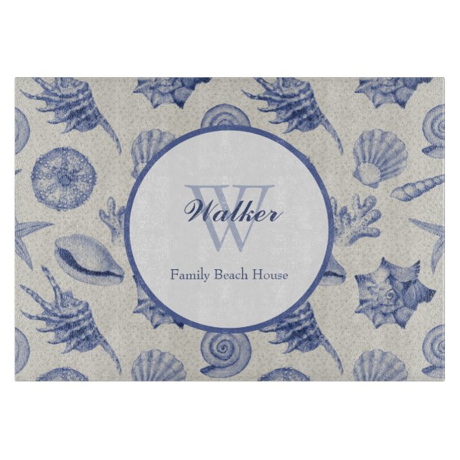 Nautisk Thame Blue Seashell-Anpassningsbar (Framsidan)