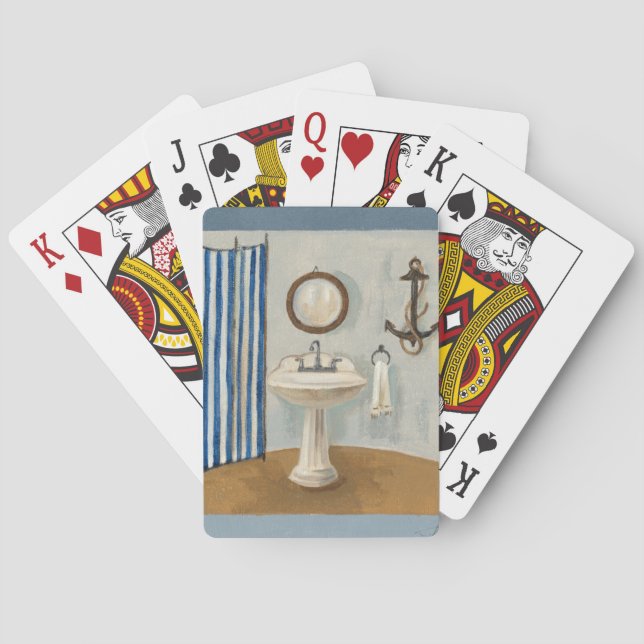Nautisk Themed badrum Casinokort (Baksidan)