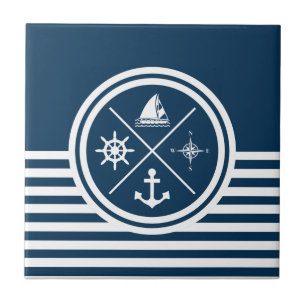 Nautisk themed design kakelplatta