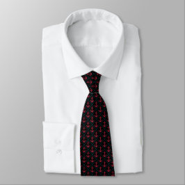 Nautisk ThLED Anchor Mönster i Black och Red Slips