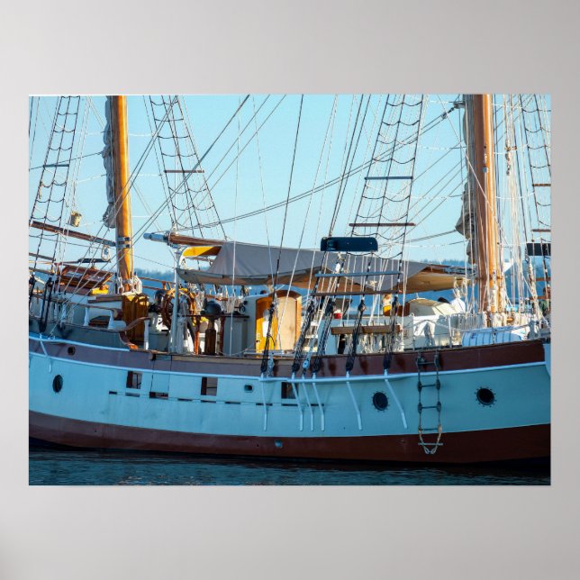 Nautisk Träbåt Fotografering Poster (Framsidan)