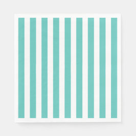 Nautisk turkos och vit stripe pappersservett