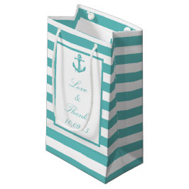 Nautisk turkos Rand Anchor Bröllop Gift Bag