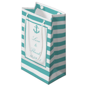 Nautisk turkos Rand Anchor Bröllop Gift Bag