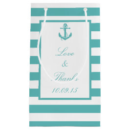 Nautisk turkos Rand Anchor Bröllop Gift Bag