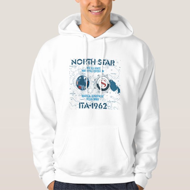 Nautisk utflytning enligt North Star - Arktiska ha Hoodie (Framsida)