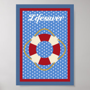 nautisk väggkonst för Lifesaver 5X7
