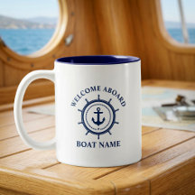 Nautisk Välkommen Ombord Båt Namn Ankar Rep Ratt