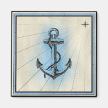 Nautisk vintage ankarmagnet