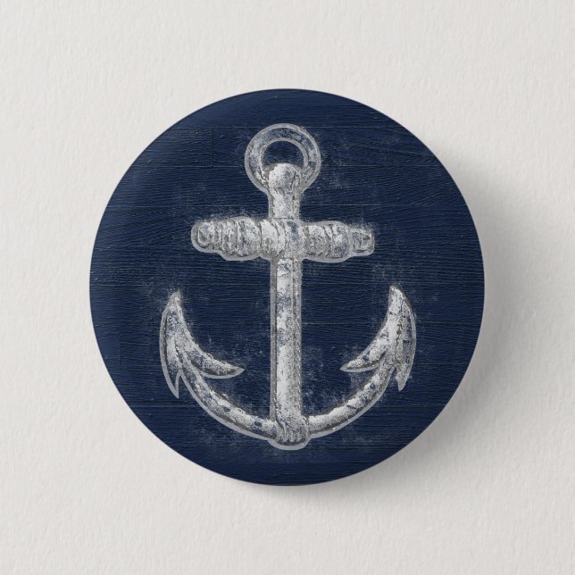 Nautisk vintage ankrar knapp (Framsida)