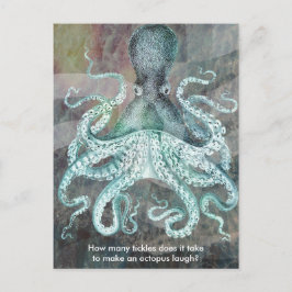 Nautisk Vintage Octopus Vykort