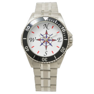 Nautisk vintagekompass armbandsur