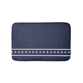 Nautisk vit på marinens fiskekust badrumsmatta